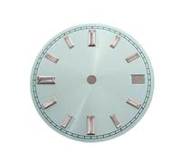 HRTUFN WCC00816 Esfera de Reloj NH35 28,5 mm con Efecto Sol Multicolor, sin Piezas Luminosas, Movimiento NH35A/NH36, Logotipo(L-Blue Silver Nail)