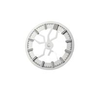 HRTUFN WCC00816 Esfera de Reloj NH70 28,5 mm, Luminosa, Verde, Hueca, Accesorios modificados for el Movimiento NH38(Bianco)