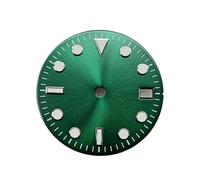 HRTUFN WCC00816 Esfera de Reloj Vintage Verde esmaltada 29 mm for Movimiento mecánico automático NH35, Ventana Fecha, Piezas modificación(A2 Sunburst)