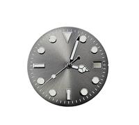 HRTUFN WCC00816 Esfera de Reloj Vintage Verde esmaltada 29 mm for Movimiento mecánico automático NH35, Ventana Fecha, Piezas modificación(A8 Green Lume Hands)