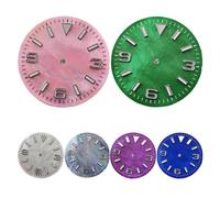 HRTUFN WCC00816 Esfera NH35 con Esfera Luminosa Azul de 28,5 mm en Negro, Morado, Rosa y Blanco. Concha for Movimiento(Schwarz)