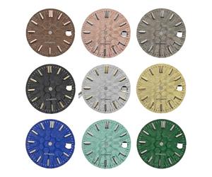 HRTUFN WCC00816 Esfera y manecillas del Reloj NH35 de 28,5 mm con Textura geométrica, Esfera Luminosa Verde, Accesorios Bricolaje(Black Rose Scale)