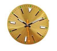 HRTUFN WCC00816 Juego de Esfera y manecillas Reloj 29 mm con Puntero Luminoso Verde for Movimiento Mingzhu 2813/3804 (8215/8200/8205/821A)(Gloden)