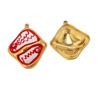 Hrtyvhin 2 uds De dijes de Ojos malvados esmaltados de Acero Inoxidable para Collar, Pulsera, Pendientes, Accesorios para Hacer Joyas, dijes para Collar Hechos a Mano