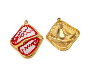 Hrtyvhin 2 uds De dijes de Ojos malvados esmaltados de Acero Inoxidable para Collar, Pulsera, Pendientes, Accesorios para Hacer Joyas, dijes para Collar Hechos a Mano