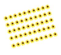 Hrtyvhin 3 50 Piezas de Suministros de artesanía de Flores Artificiales Amarillas, Girasoles Falsos para proyectos de Boda, Suministros de artesanía de tamaños