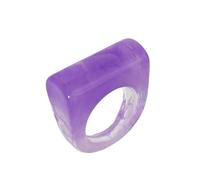 Hrtyvhin 3 anillos de resina multicolor de moda, joyas geométricas pulidas para él y ella, con comodidad durante todo el día anillos de resina poligonal