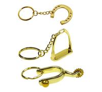 Hrtyvhin 3 Unids/pack Llavero de Broca de Filete de Aleación Llavero Pulido Estilo de Vida Ecuestre Regalo para Jinetes Profesionales Ecuestre Set de Regalo