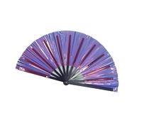 Hrtyvhin Abanico plegable de PVC de alta calidad, estilo clásico, mecanismo de cierre fácil de abrir, perfecto para la cultura china, plegable