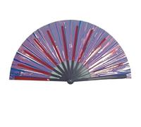 Hrtyvhin Abanico plegable de PVC de alta calidad, estilo clásico, mecanismo de cierre fácil de abrir, perfecto para la cultura china, plegable