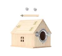Hrtyvhin Almacenamiento Decorativo Pajareras Colgantes de Madera Natural Nidos Casa para pájaros Que proporcionan un Entorno de reproducción Seguro Pajareras de Madera Natural