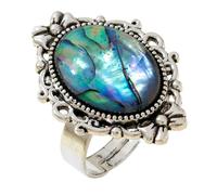 Hrtyvhin Anillos ajustables de con detalle de natural Anillos de vástago abierto contemporáneos perfectos para uso diario Aro de hecho a mano