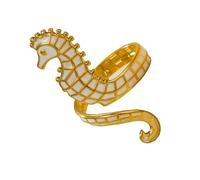 Hrtyvhin Anillos de caballito de mar hechos a mano de aleación con un característico acabado de gotas de aceite, perfectos para el día a día u ocasiones especiales. Anillos de declaración de moda