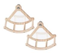 Hrtyvhin Barco Pirata Hecho a Mano, Juguete para pájaros con Perchas para Masticar y Escalera de exploración, Juguete de Aventura para Loros de Interior de Madera Maciza Segura