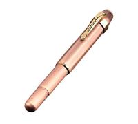 Hrtyvhin Bolígrafo de bolsillo de latón, fuente portátil compacta de diseño retro, adecuada para escritura y construcción de metal, latón portátil corto