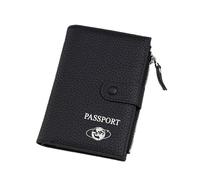 Hrtyvhin Bolsas compactas para pasaportes, Billetera de PU para Mayor Comodidad con múltiples Ranuras para viajeros de Negocios y de Placer, Almacenamiento de Efectivo