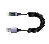 Hrtyvhin Cable de Carga súper rápido de 66W, Pantalla Digital LED en de 6 amperios, USB para mecanografiar C universalmente a C
