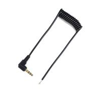 Hrtyvhin Cable de resorte resistente de 3,5 mm - Conector de alambre desnudo de 3 pines para el mantenimiento de equipos de estudio Cable de ángulo recto chapado en oro