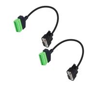 Hrtyvhin Cable de señal analógica DB9PRS232 a terminal 8P para disposición flexible, conectores no soldables, transmisión estable, cable macho a hembra