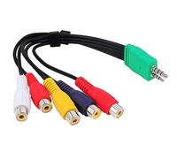 Hrtyvhin Cable de vídeo de repuesto para BN39-01154 Componentes Adaptador 3 5 Mm macho 2 5 mm macho a 5 hembra Cable de vídeo