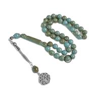 Hrtyvhin Cadena de súplica de Resina Verde Permanente, 45 Cuentas, Plan para práctica Espiritual, Cuentas de súplica, Rosin Tasbih