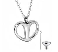 Hrtyvhin Collar de recuerdos de corazón para cenizas, colgantes de cremación con mensajes de amor, soporte para cenizas, collar de duelo, colgantes de recuerdos para mujeres