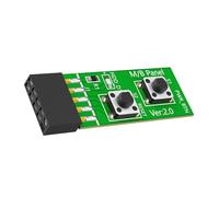 Hrtyvhin Comprobador de placa base de 10 pines, adaptador de placa base con práctico botón de reinicio, solución de problemas