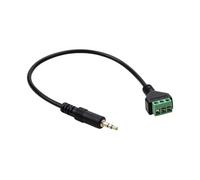 Hrtyvhin Conector jack de 3,5 mm chapado en oro con sonido simétrico a conectores de 3 pines, adaptador para equipo estéreo profesional, adaptador con contactos dorados para una transmisión de sonido