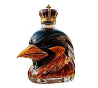 Hrtyvhin Creative Hawks Head - Botella de whisky inspirada en la cabeza, diseño inastillable, botella de chupito, regalo para entusiastas del bourbon, botella de chupito de cristal