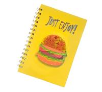 Hrtyvhin Cuaderno novedoso de 160 páginas de ancho con encuadernación de doble alambre, libretas encuadernadas con alambre de 8x6 pulgadas para estudiantes que escriben páginas fechadas, 2 uds