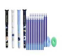 Hrtyvhin De 4 bolígrafos de gel con punta de aguja de 0, 5 mm, borrables con recambios y borrador para estudiantes y, apuntes y de notas