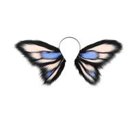 Hrtyvhin Diademas de mariposa, cosplay, alas de diablo, diadema oscura, maquillaje, cara lavada, diadema, fiesta de cumpleaños, diseño único