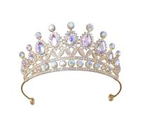 Hrtyvhin Elegante diadema de princesas, elegantes coronas de novia plateadas, accesorios para bodas y cumpleaños, fiestas, accesorios para sombreros artísticos, talla única, como se describe