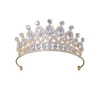 Hrtyvhin Elegante diadema de princesas, elegantes coronas de novia plateadas, accesorios para bodas y cumpleaños, fiestas, accesorios para sombreros artísticos, talla única, como se describe