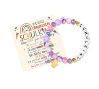 Hrtyvhin Elegante pulsera con dijes de cuentas y detalle de letras, PULSERAS ajustables de acrílico para accesorios casuales diarios, cadena de mano de amistad