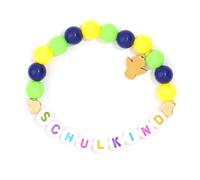 Hrtyvhin Elegante pulsera con dijes de cuentas y detalle de letras, PULSERAS ajustables de acrílico para accesorios casuales diarios, cadena de mano de amistad