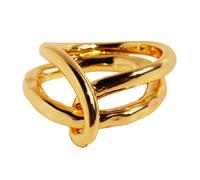 Hrtyvhin Elegantes anillos abstractos, dedos de moda estructura hueca de latón, perfectos para amantes del arte y creadores de tendencias. Presente una declaración de moda, como se describe