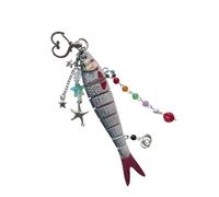 Hrtyvhin Encantador llavero con forma de pez, materiales fáciles de usar, diseño compacto, regalo personalizado para amigos, familia, amantes del mar, llavero de pescado ligero, I, Talla única