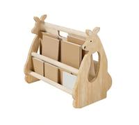 Hrtyvhin Estantería de Madera Natural para niños en Edad Preescolar con Amplio Espacio en los estantes para Evitar Que se doblen Sus Libros de Cuentos Favoritos Estantería de Espacio pequeño