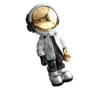 Hrtyvhin Estatua de Astronauta, Astronauta Artesanal de Resina con de Estrella, Adorno para Estante de Libros, Accesorios de decoración de, Estatua de Astronauta