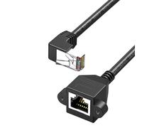 Hrtyvhin Extensor de cable de red RJ45 Cat6, adaptador de dirección flexible, conectores apantallados, 1000 Mbps, Cat5e, Cat5e, extensor Ethernet blindado compatible con Cat5