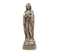 Hrtyvhin Figura vintage de latón de la Santa Madre, escultura en miniatura para devoción religiosa y decoración artística del hogar, modelo religioso de latón