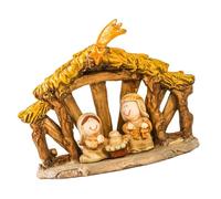 Hrtyvhin Figuritas de Natividad navideña, Escena Estable de Resina, Decoraciones coleccionables de la Sagrada Familia, esculturas de Escena de Adorno de de
