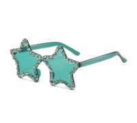 Hrtyvhin Gafas decorativas brillantes de estrella, creador de tendencias para vestido de vacaciones, plástico, accesorios de fotos de moda, forma, gafas de playa, vacaciones de moda