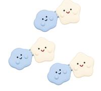 Hrtyvhin Hermosa hebilla de ajuste de cintura con forma de nube para ropa suelta, tensores de vaqueros sin coser, 3 unidades