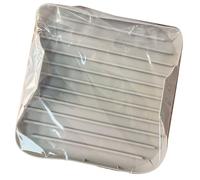 Hrtyvhin Hornillo de tocino para microondas de silicona de grado alimenticio con bandeja de grasa para alimentos crujientes, olla de silicona para bandeja