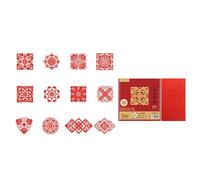 Hrtyvhin Juego de 24 Piezas de Recortes de para Manualidades con Tutorial en vídeo para Manualidades Hechas a Mano, decoración del Festival de Chino, Adornos de para Fiestas Tradicionales