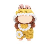 Hrtyvhin Juego de accesorios de ropa para muñecas de ganchillo, aguja, instrucciones paso a paso y accesorios de punto, manualidades de hilo para principiantes