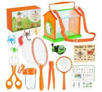 Hrtyvhin Juego de exploradores de la Naturaleza para niños de 4 a 12 años, Incluye Caja de observación, atrapamariposas, Descubrimiento Aire Libre Outdoor Discovery