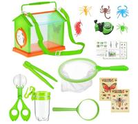 Hrtyvhin Juego de exploradores de la Naturaleza para niños de 4 a 12 años, Incluye Caja de observación, atrapamariposas, Descubrimiento Aire Libre Outdoor Discovery